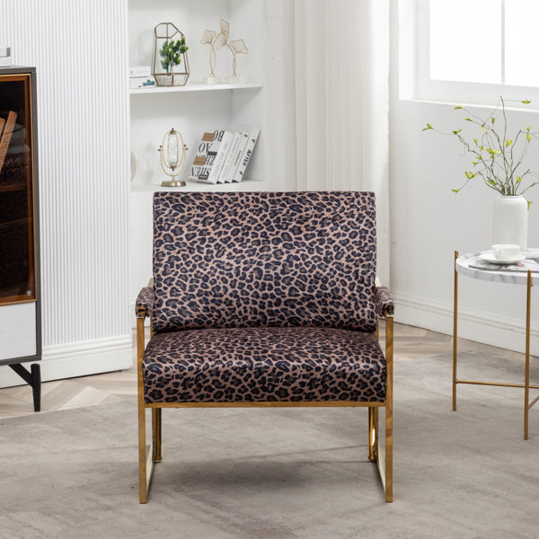 Leopard print best sale velvet chair